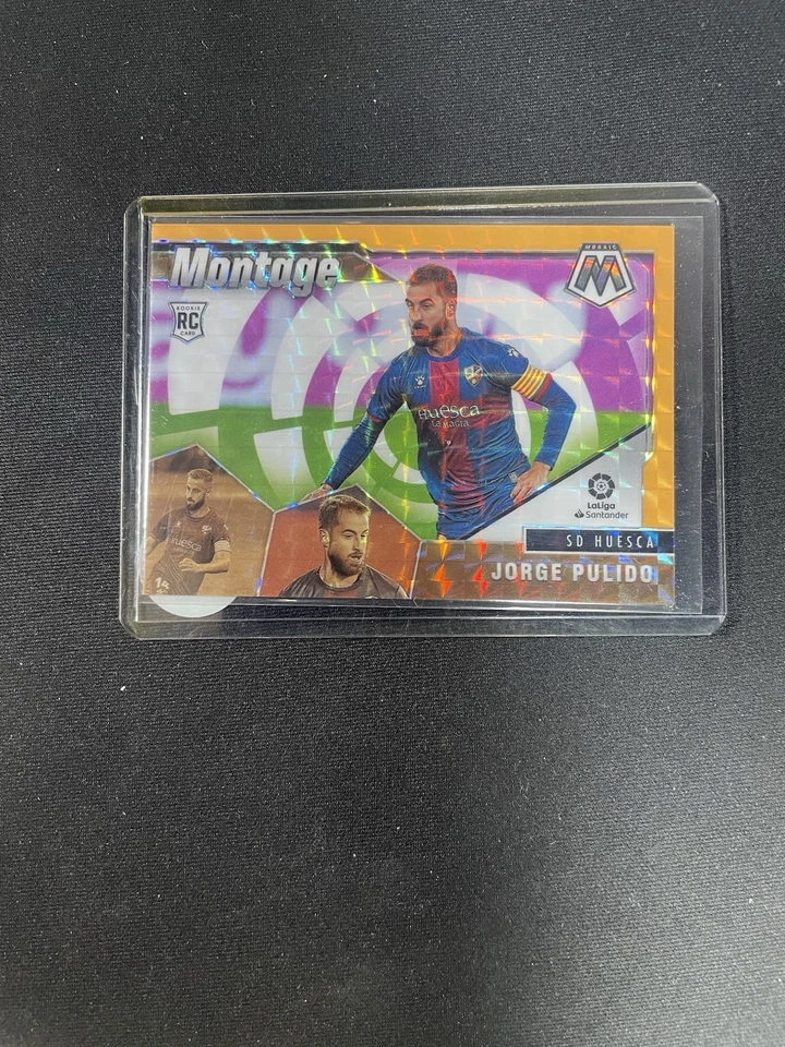 2020-21 Panini Mosaic La Liga Montage Jorge Pulido #19 Orang Fluorescent 2/25 RC - Image 1 of 2