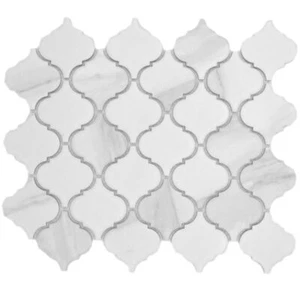 Mosaico Cerámico Florentino Aspecto Carrara Vintage Blanco Gris | 10 Mate - Imagen 1 de 7