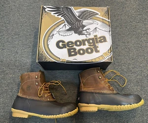 Georgia Boots Marshland Rubber Duck Boots Mens Work Boot Size 13 M Brown GB00413 - Picture 1 of 5