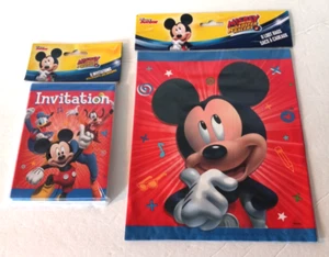 Disney Junior Mickey Mouse Loot Bags and Invitations NIP - Picture 1 of 2