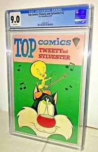 Top Comics (Tweety and Sylvester) #2, CGC 9.0, White Pages - Picture 1 of 2