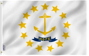 Anley Fly Breeze 3 x 5 Fuß Rhode Island Staatsflagge, Rhode Island RI Flaggen - Bild 1 von 6