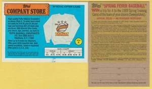 1988 TOPPS Company Store - Special Offer - 2-Sided (Blue-A) - Pack Fresh - NM - Picture 1 of 1