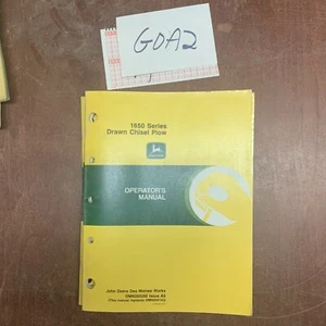 Vintage John Deere 1650 Series Drawn Chisel Plow Operator Manual-OMN200286 NOS - Picture 1 of 8