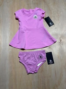 Conjunto de Vestido Converse Beyond Rosa Infantil Niñas 12 Meses - Imagen 1 de 6