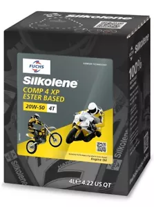 Silkolene Comp 4 20W-50 XP Synthetic Ester Based 4T Motorcycle Engine Oil - 4L - Picture 1 of 1