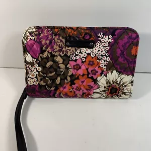 Vera Bradley Rosewood Accordion Zip Around Wallet Wristlet Floral Retired - Picture 1 of 6
