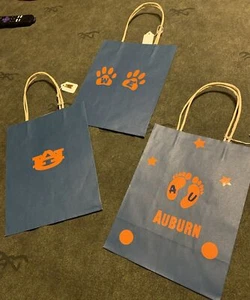 Neu Auburn University Tigers Menge (3) Geschenktüten 8""x10,5"" Kriegsadler - Bild 1 von 9