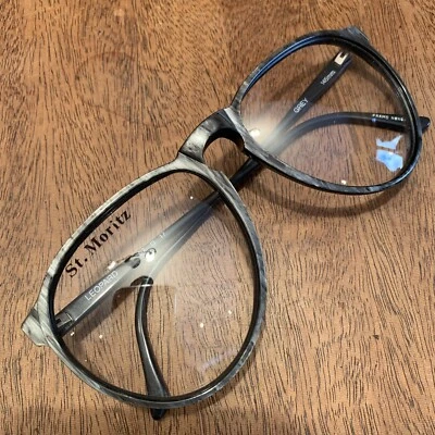 Nuevo de Lote Antiguo Años 80-90 Gris Plata Mármol Anteojos De Gran Tamaño Marco Llave Propulsor Ojo Grande 57 Foto 1 de 4