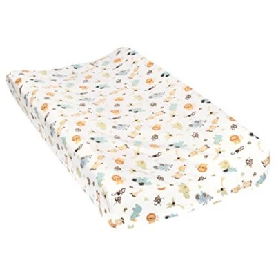 Jungle Friends Deluxe Flannel Changing Pad Cover - Image 1 of 4