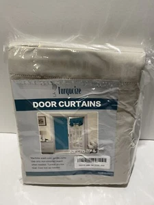 Turquoize blackout french door curtain 26w x 68l, stine, 1 panel - Picture 1 of 4