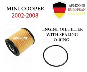 NEW Engine Oil Filter 11427512446 for Mini R52 R53 Cooper 2002-2008 1.6 L4