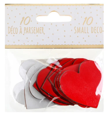 Corazón de San Valentín Decoración de Mesa Fiesta Espolvoreos Madera Confeti Artesanía Corazones Foto 1 de 3