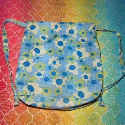 Old Navy Women's Blue Floral Backpack Tote Bag Purse - Image 1 of 4