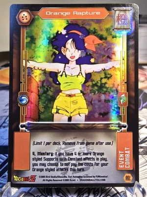 DBZ CCG DRAGON BALL Z ORANGE RAPTURE #219 RARE LIMITED FOIL ARRIVAL 2005 NM - Image 1 of 2