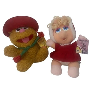 1987 Vintage McDonald's Muppet Baby Plush Set Fozzi, Miss Piggy NWT - Picture 1 of 8
