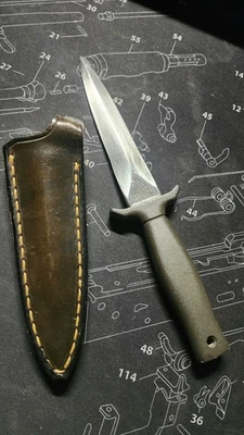 Vintage 1970’s Gerber Mark I Boot Knife w/Brown Leather Sheath MK1 #6274 - Image 1 of 4