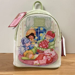 Loungefly Strawberry Shortcake Mini Rucksack Schlummer Party grün gepunktet Neu mit Etikett - Bild 1 von 7