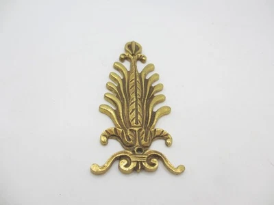Vintage Brass Ormolu Furniture Hardware Mount French Antique STYLE Flower Rococo - Image 1 of 4