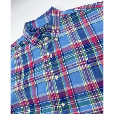 POLO RALPH LAUREN SHIRT MEN'S XL CLASSIC FIT 100% COTTON PLAID - Image 1 of 4