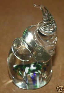 Glass "Elephant" Animal  Paperweight - Picture 1 of 7