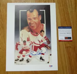 Christopher Paluso Art of Sports Greats GORDIE HOWE Photo DETROIT RED WINGS PSA - Picture 1 of 3