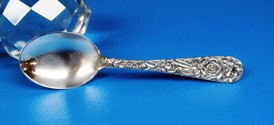 Repousse by S. Kirk & Son . Sterling Silver Baby  Spoon. 4 3/8" - Image 1 of 4