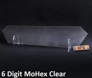 6 Digit Legal Hex Lambo Number Plate WET Acrylic Plastic Material Clear MOHEX - Picture 1 of 12