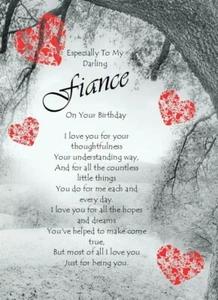 Especially To My Darling Fiance- Endearing A5 Birthday Card for Him Fiance - Picture 1 of 2