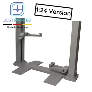 Hebebühne für 1:24 Fahrzeug als Bausatz Auto Modellbau Diorama Modell Vitrine - Bild 1 von 5