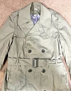 Marines Trench Coat Zip Out Lining All Weather Sz 40L Pewter - Picture 1 of 11