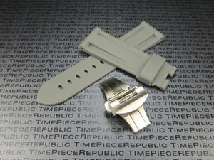 24 mm grau Gummi Taucherarmband Faltschnalle Uhrenband Pam 1950 44 B - Bild 1 von 6
