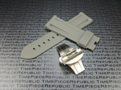 Correa de reloj con hebilla de despliegue de goma gris de 24 mm Pam 1950 44 B Foto 1 de 4