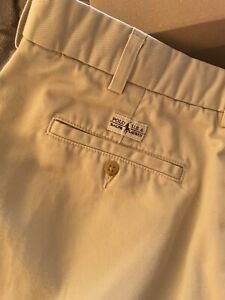 Mens Polo Ralph Lauren Designer Beige Chino Trousers 34W 32L