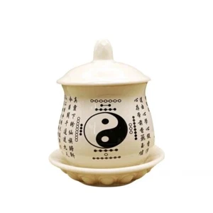 Taoist white porcelain Sanqing cup tea cup Tai Chi Tai Shang Lao Jun cup Chinese - Picture 1 of 11