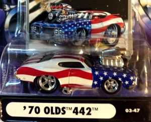 MUSCLE MACHINES STARS & STRIPES 1970 OLDS 442 1:64 DIECAST 70 OLDSMOBILE 442 - - Picture 1 of 2