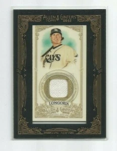 EVAN LONGORIA (Rays) 2012 TOPPS ALLEN & GINTER MINI RELIC CARD #AGR-ELO - Picture 1 of 1