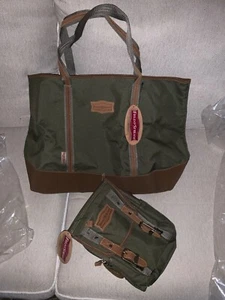 Vintage NOS Field and Stream canvas Trip Bag and Tote in Olive Green - Picture 1 of 8
