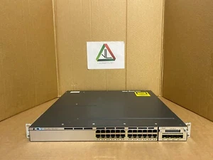 Cisco 3750X-24P-S with Cisco C3KX-NM-1G & C3KX-PWR-715WAC Damaged Case -Inc VAT - Picture 1 of 9