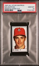 1983 Nolan Ryan PSA 10 POP 10 All-Star Game Insert RARE card Hand Cut Astros HOF