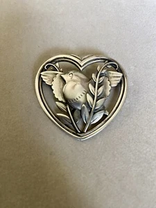Georg Jensen .925 Sterling Silber Vogel Anstecknadel / Brosche - Bild 1 von 6