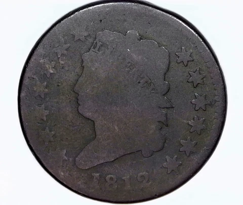***VINTAGE EARLY AMERICAN COPPER***1812 CLASSIC HEAD LARGE CENT #B306 Cover