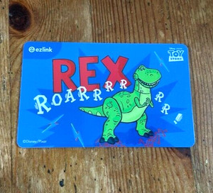 Singapore Ezlink Train Card - Disney / Pixar Toy Story - Rex The Dinosaur - New