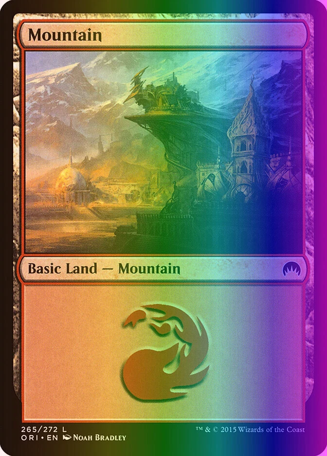 MTG Magic the Gathering Mountain (265/308) Magic Origins LP FOIL - Image 1 of 1