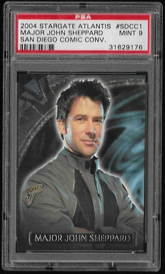 2004 STARGATE ATLANTIS SAN DIEGO COMIC CON MAJOR JOHN SHEPPARD #SDCC1 PSA MINT 9 - Image 1 of 2