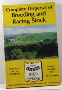 Complete Dispersal Breeding Racing Stock New Underbank Stud horse catalogue 1978 - Picture 1 of 14