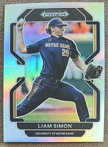 Liam Simon 2022 Panini Prizm Draft Picks Silver Holo #PDP166 Notre Dame Irish RC