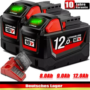 2x Batería Original Para Milwaukee M18 12Ah M18B12 18V Li-Ion 48-11-1880 48-11-1812 - Imagen 1 de 27