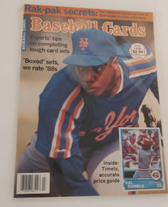 BASEBALL CARDS Magazine Vintage Issue July 1988 KAL DANIELS, DWIGHT GOODEN Cover