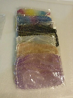 Girl Sparkle Face Mask Party Bling Decoration Crystal Mask Child Rhinestone Mask - Image 1 of 4